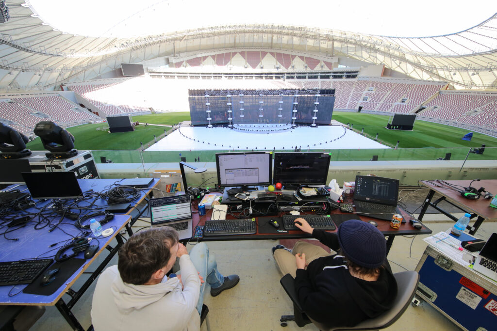 Behind the scenes of Qatar Esports WEGA Global Games 2020 Grand Opening at khalifa international stadium